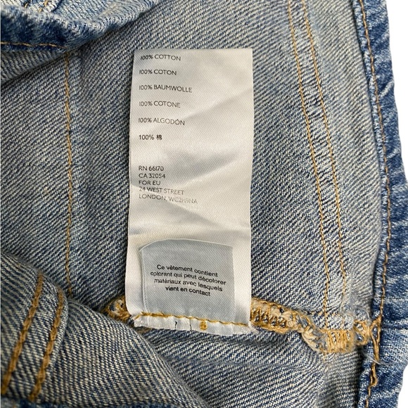 Free People Cargo Denim Mini Skirt With Utility Zippers Size 24 - Picture 7 of 9